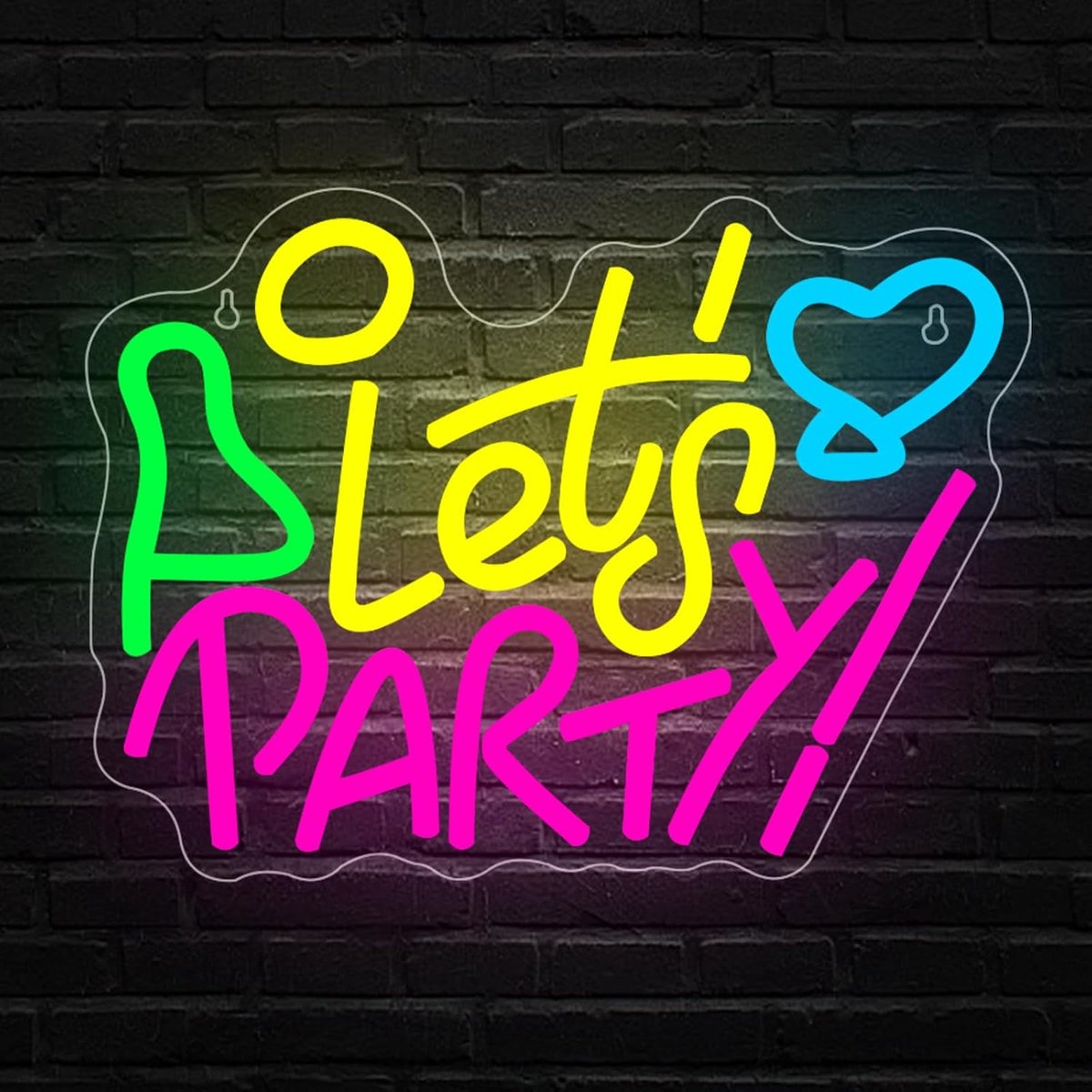 Neon sign Let's Party - LED letters - Dimbaar - Creëer de perfecte feeststemming - ShopVlot