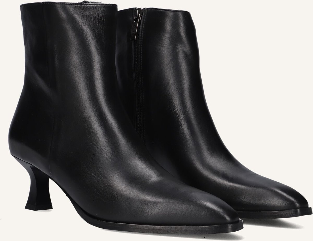 Notre-V 85936 Enkellaarsjes - Enkelboots met rits - Dames - Zwart - Maat 40