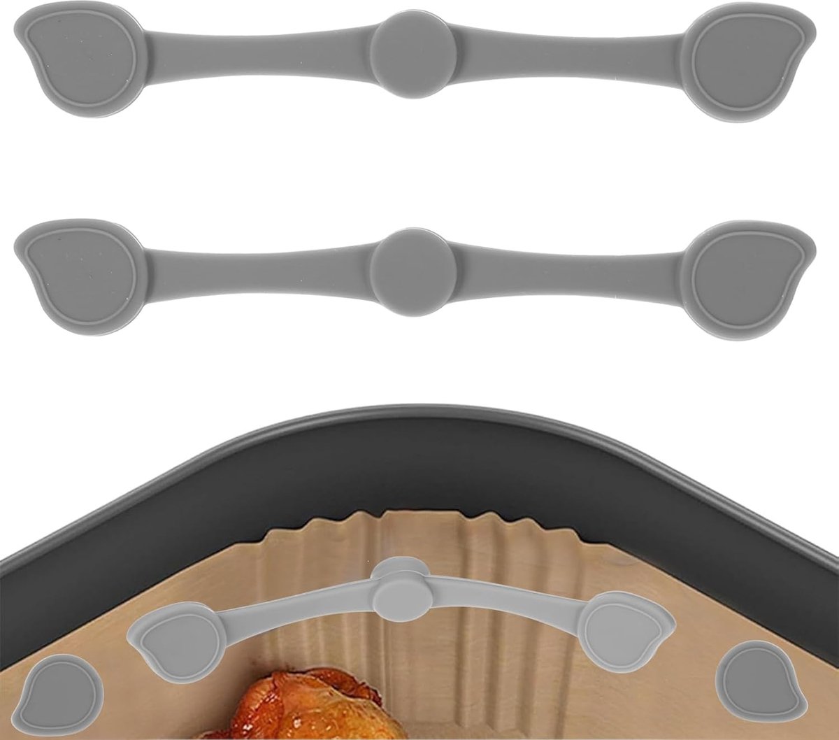 Air fryer accessoires - silicone gesp met magneet - voorkomt branden van bakpapier - veilig en universeel - ShopVlot