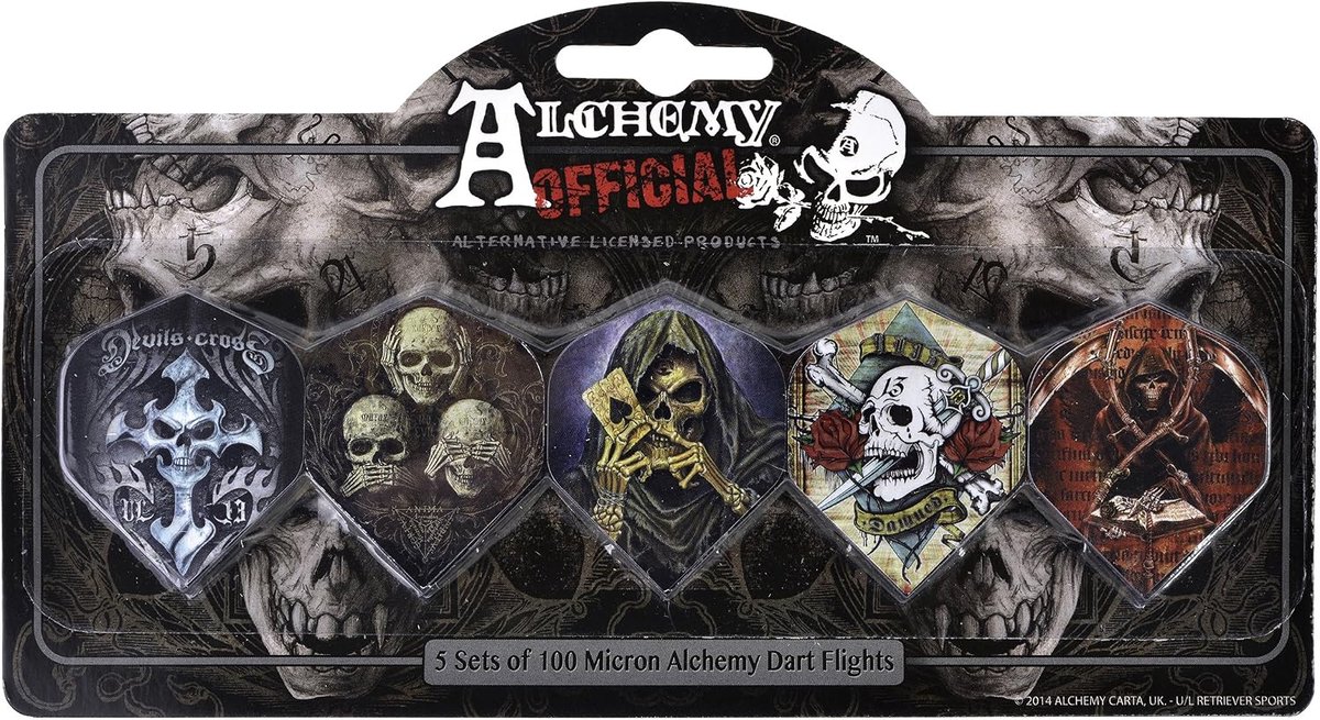 Dart Flights Fly screen Alchemy - 3-delige set - kleurrijk ontwerp - voor optimale precisie - ShopVlot