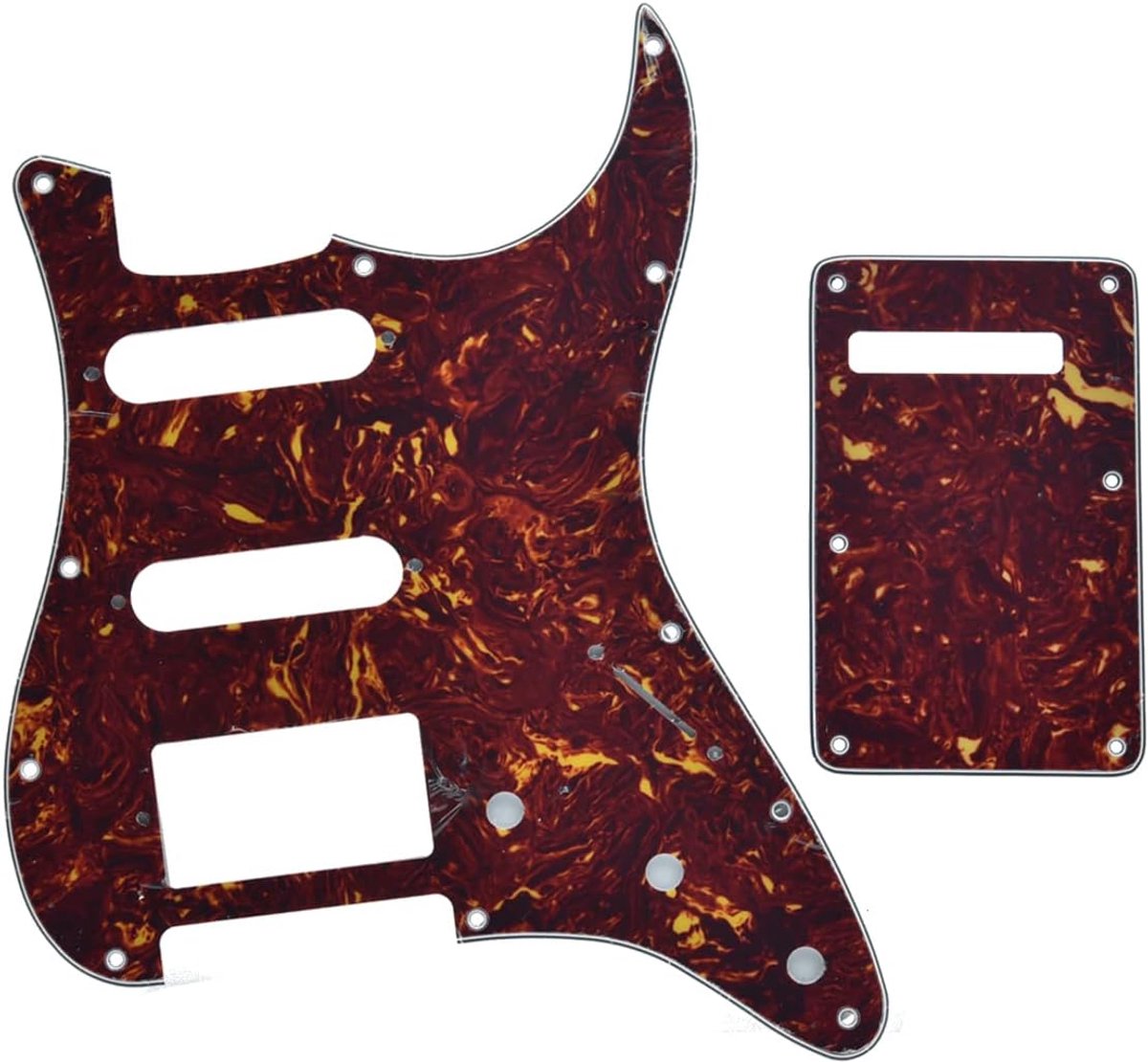 Guitar pickguard HSS - Vintage tortoise - Geschikt voor Fender Strat - Verbeter je geluid - ShopVlot