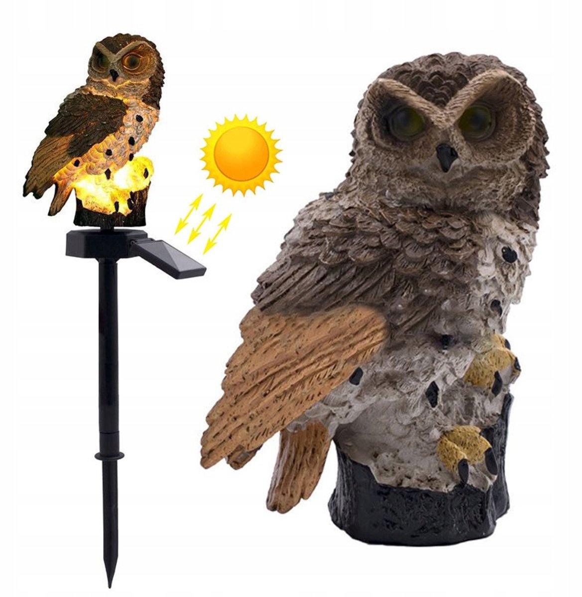 Decoratieve Zonne-energie LED Uil Tuindecoratie