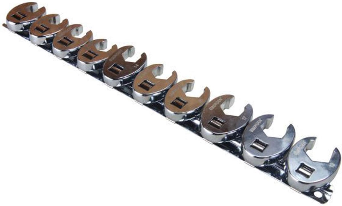 Steeksleutelset 10-delig - 3/8 inch - chroom vanadium staal - professioneel gereedschap - ShopVlot
