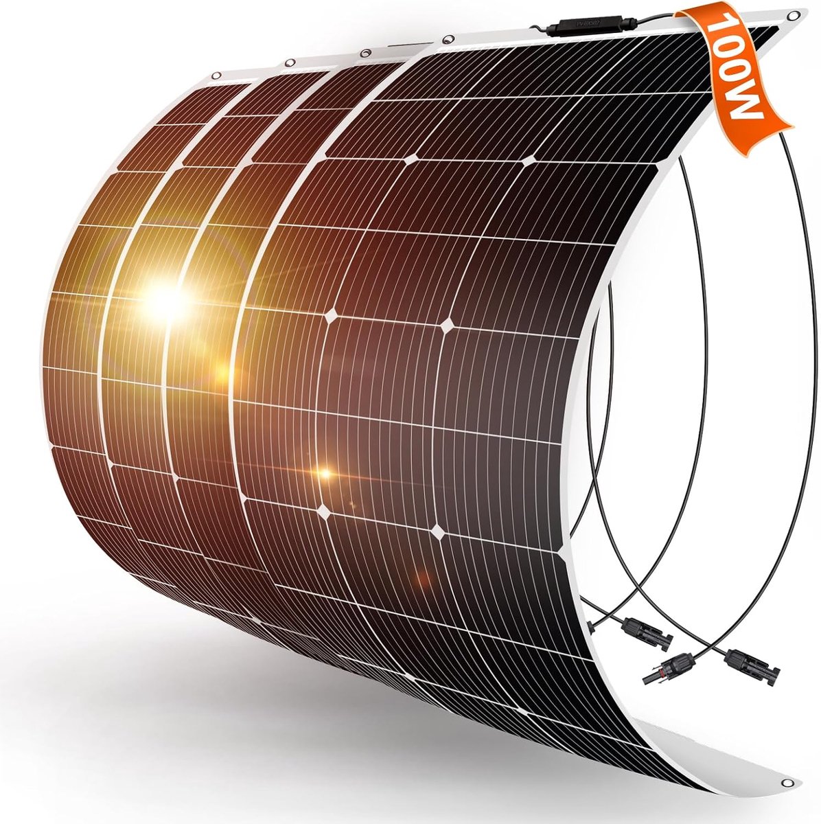 Zonnepaneel 4 * 100W - Flexibel monokristallijn - Ideaal voor motorhome en camping - ShopVlot