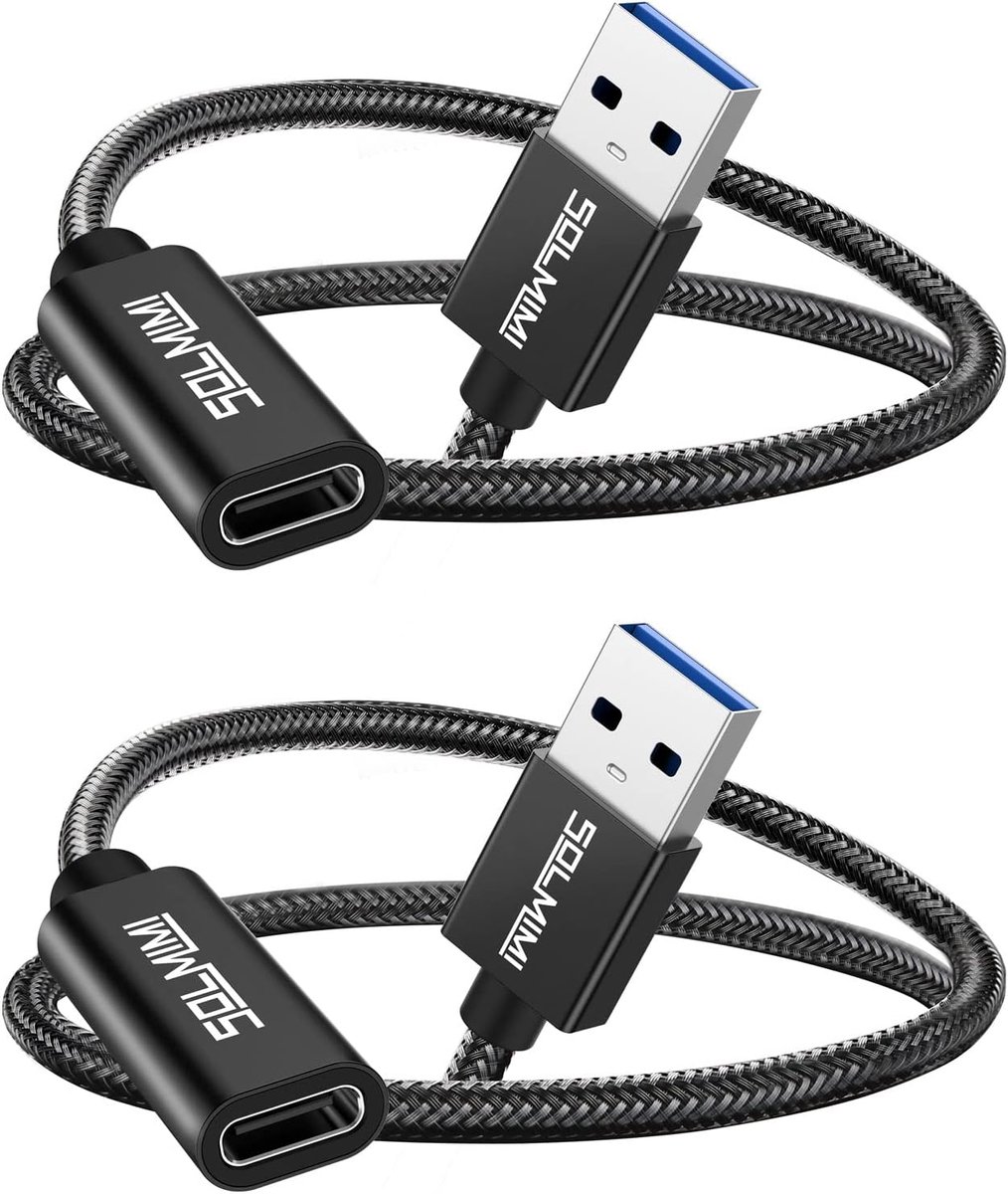 OTG USB C Adapter 2pcs - USB A naar USB C - 5Gbps overdrachtssnelheid - Geschikt voor smartphone en tablet - ShopVlot