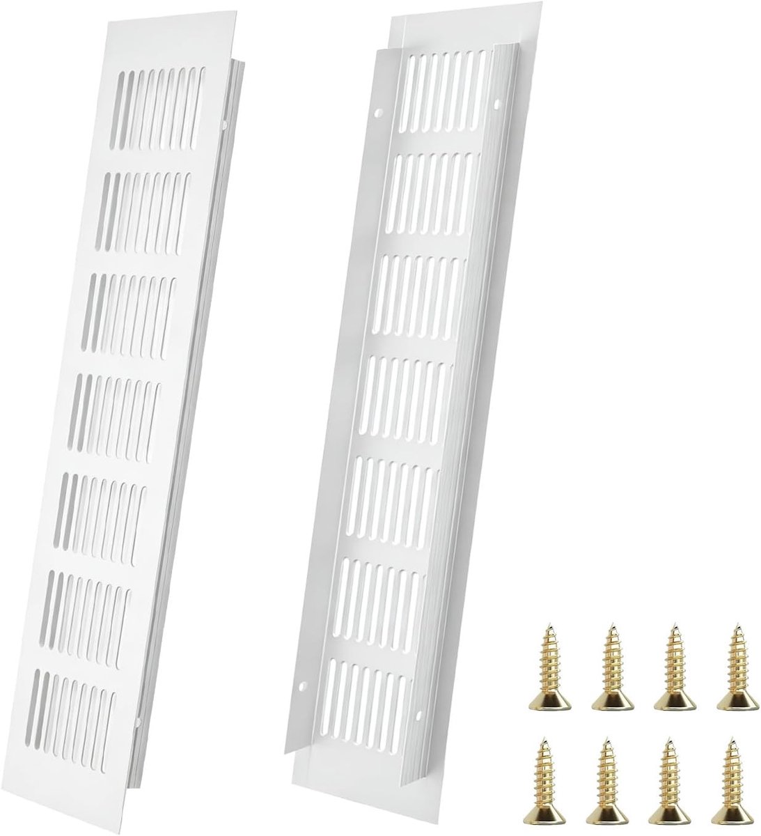 Ventilatierooster 80 x 300 cm - Aluminium - Pack van 2 - Ideaal voor luchtcirculatie - ShopVlot