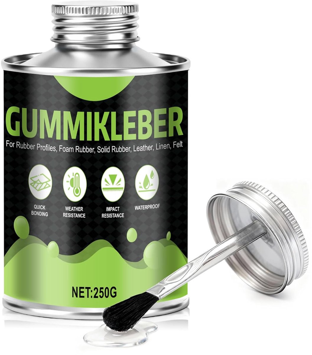 Profielrubberen lijm 250 g - extra sterk - waterdicht - voor deurafdichtingen - ShopVlot