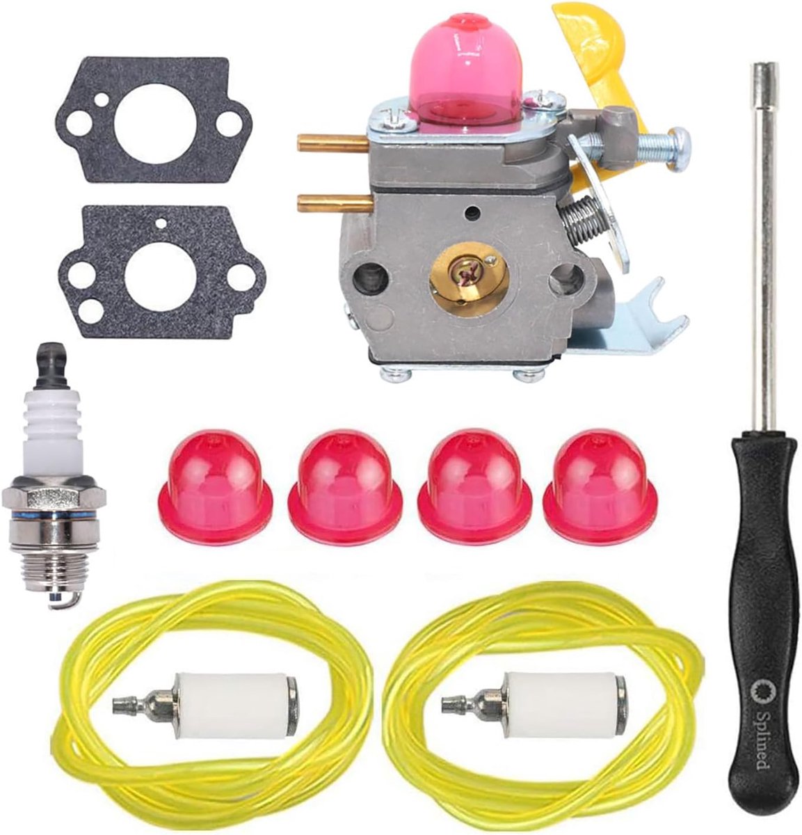 Carburateur en Tune Up Kit - Inclusief bougie en gereedschap - Voor diverse Poulan en Craftsman grastrimmers - ShopVlot