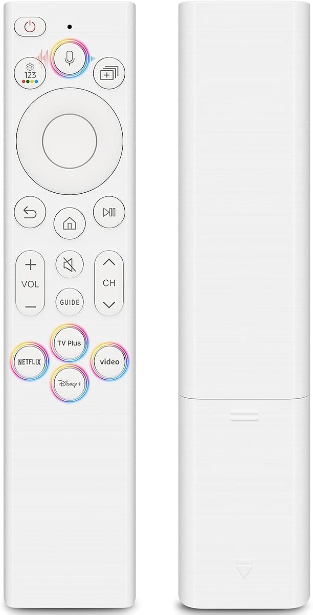 Spraakset afstandsbediening voor Samsung Smart TV - wit - met spraakfunctie - eenvoudig navigeren - ShopVlot