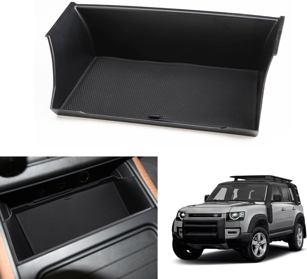 Center Console Opbergbak Defender 90 110 130 - Hoogwaardig ABS - Antislip Pads - Ruimtebesparend - ShopVlot