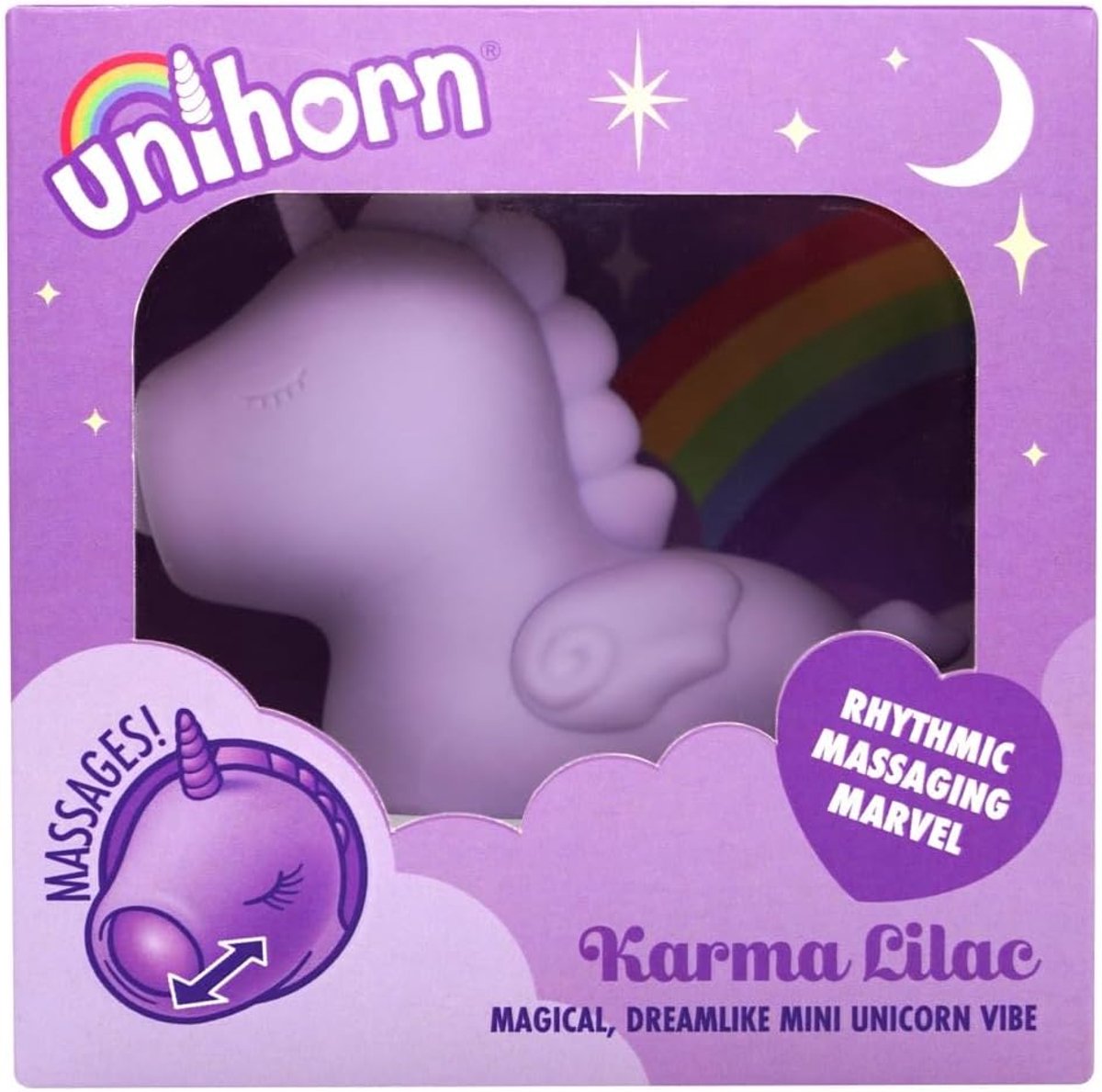 Vibrator 9 x 4 cm - paarse unicorn - 10 vibratiemodi - intensieve massage - ShopVlot