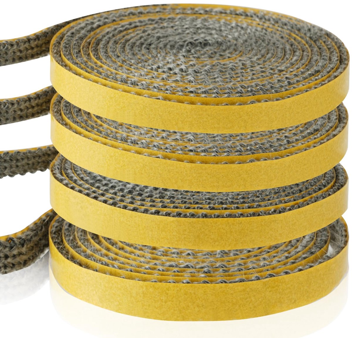 Vlak fornuistouw 3 mm x 10 mm - zelfklevend vuurtouw - hittebestendige afdichtingsstrip - perfect voor kachels - SnelShoppen