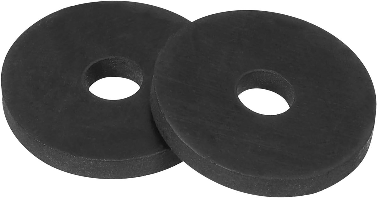 Rubberen ringen, 60 stuks 1" OD x 1/4" ID x 1/8" dikte waterdichte slijtvaste platte rubberen doorvoertules afstandhouder voor bouten en schroeven