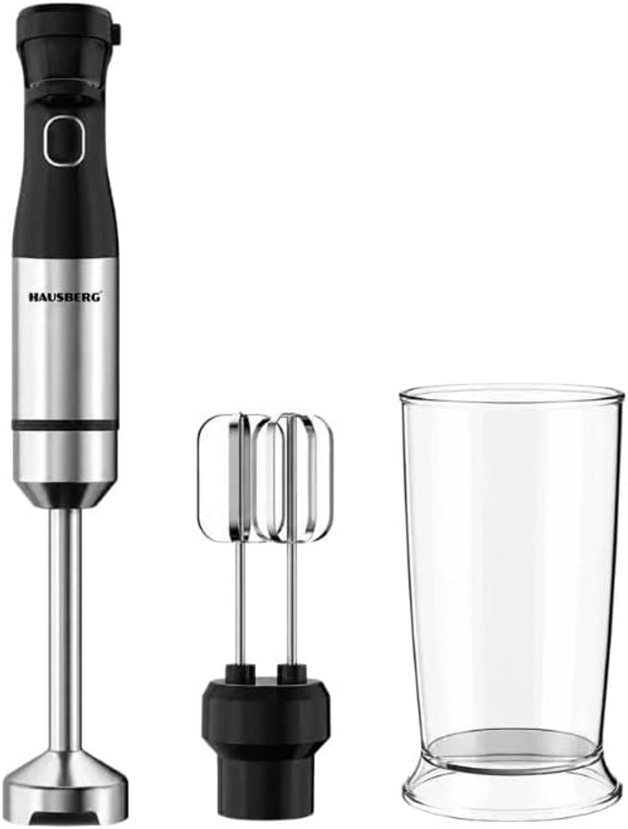 Hand blender 2-in-1 1000W - Roestvrij staal - Ergonomische handgreep - Ideaal voor soepen - SnelShoppen