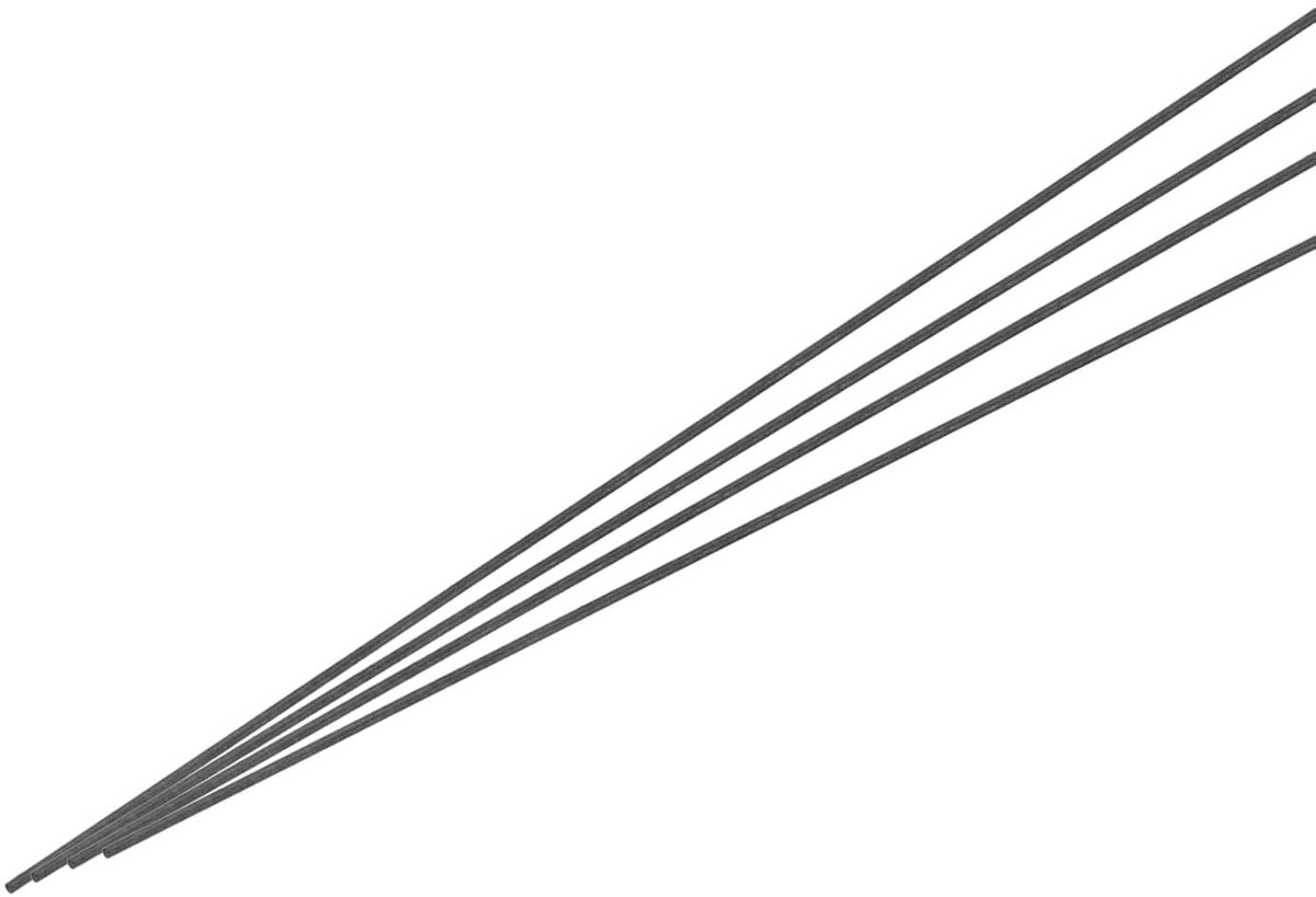 4 verpakkingen koolstofvezelstaaf, 0,5 mm x 150 mm voor doe-het-zelf gereedschappen, vliegtuigen, RC-buizen, vleugels, quadcopters