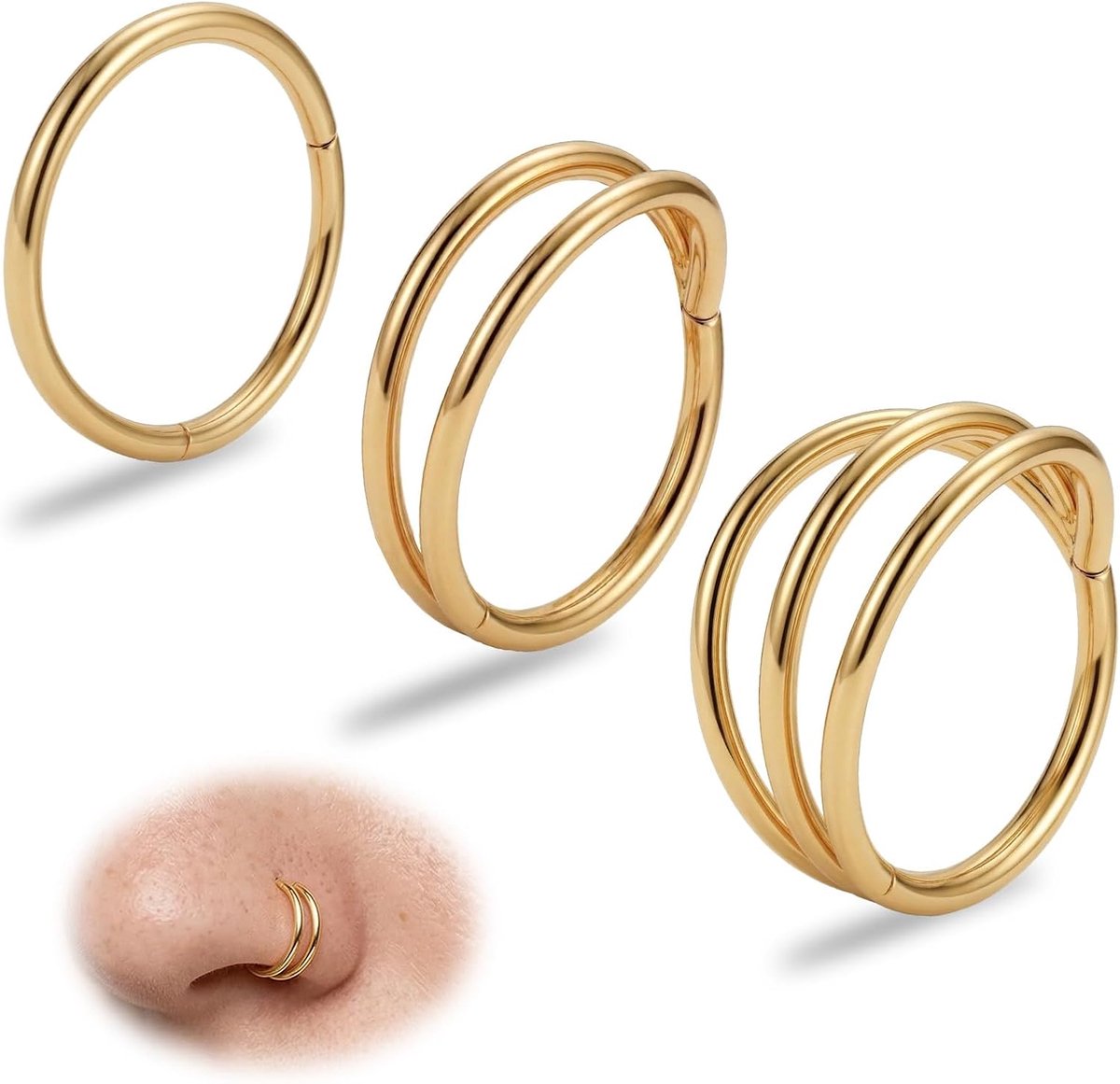 Stuks neuspiercings ringen