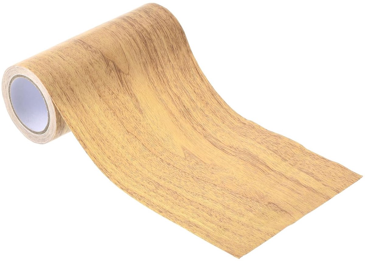 Reparatietape voor houtnerf, 11,9 x 40,8 cm, zelfklevende realistische gestructureerde reparatietape voor reparatie van vloeren, deuren, kasten, tafels, natuurlijk eiken
