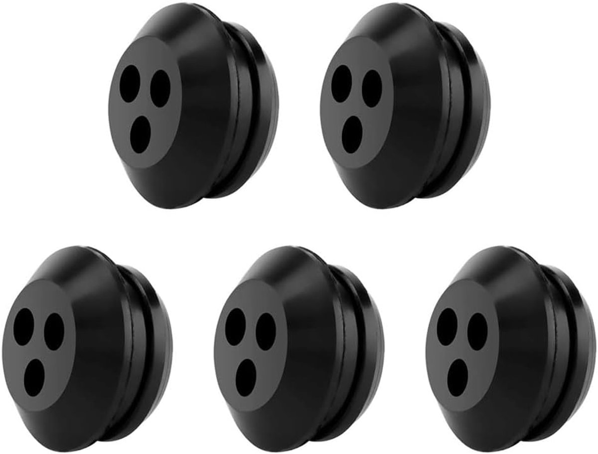 5 stuks brandstoftank buis 3-gaats doorvoertules, 3 gaten brandstoftank afdichting doorvoertule, gas strimmer benzine tank rubber universele brandstofpijp doorvoertule voor bosmaaier trimmer