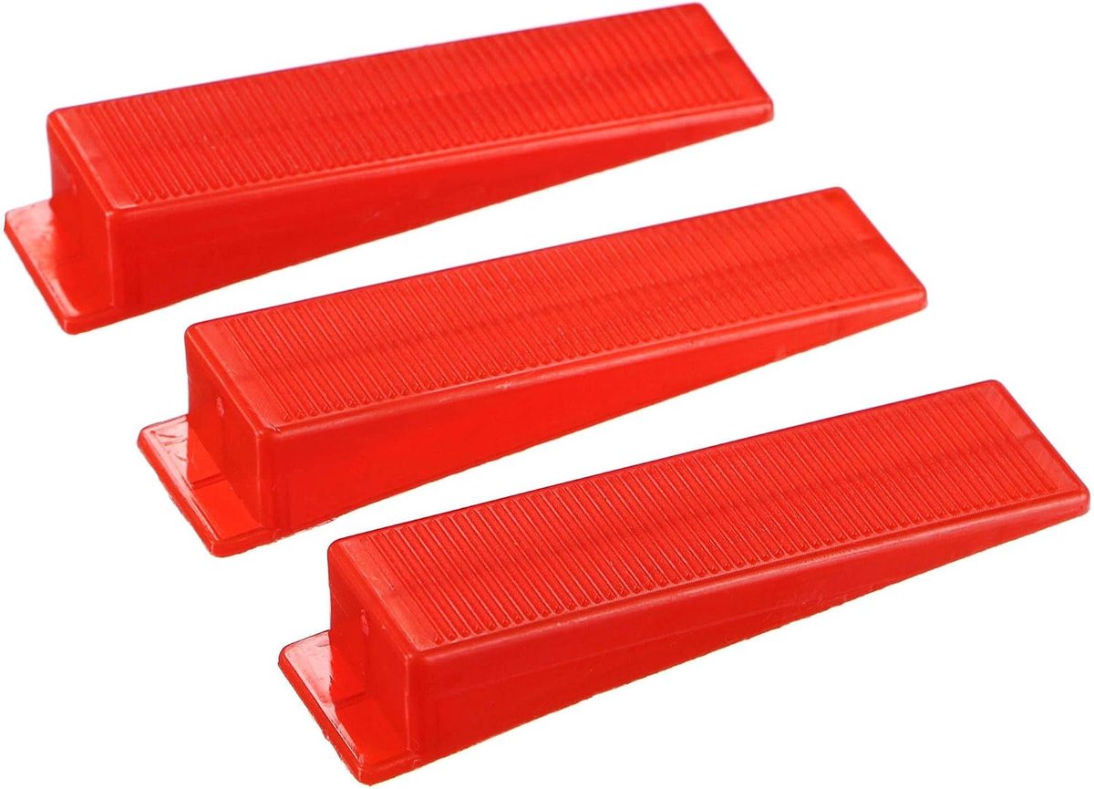 SYSTEM WEDGE nivelleringswiggen, praktische set, nivellering tegels, hoogwaardige nivelleringswiggen set en platen, bestaande uit 100 stuks nivelleringswiggen