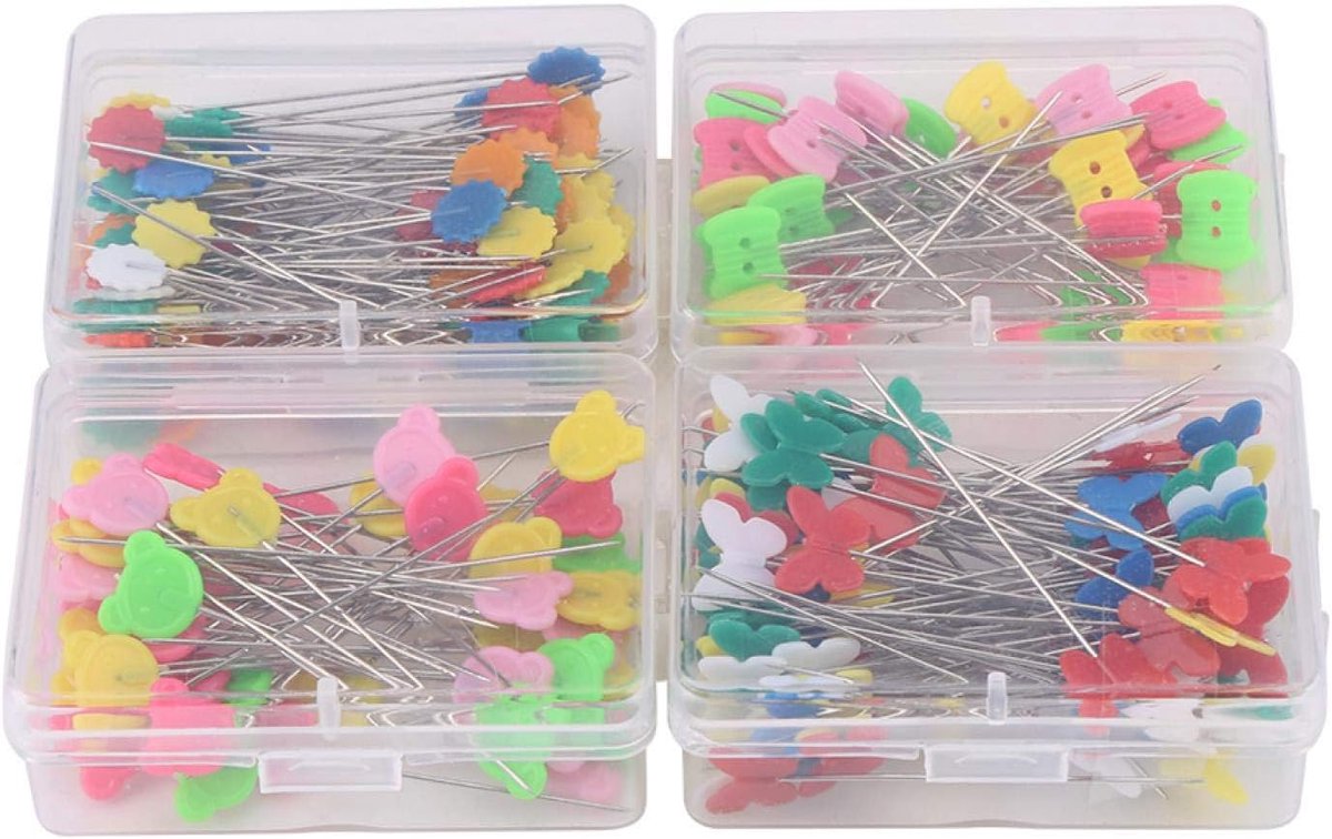 300 Stks Bloem Knop Nietstiften, Decoratieve Naaien Pins DIY Quilten Tool Naaien Accessoires(Type 1)
