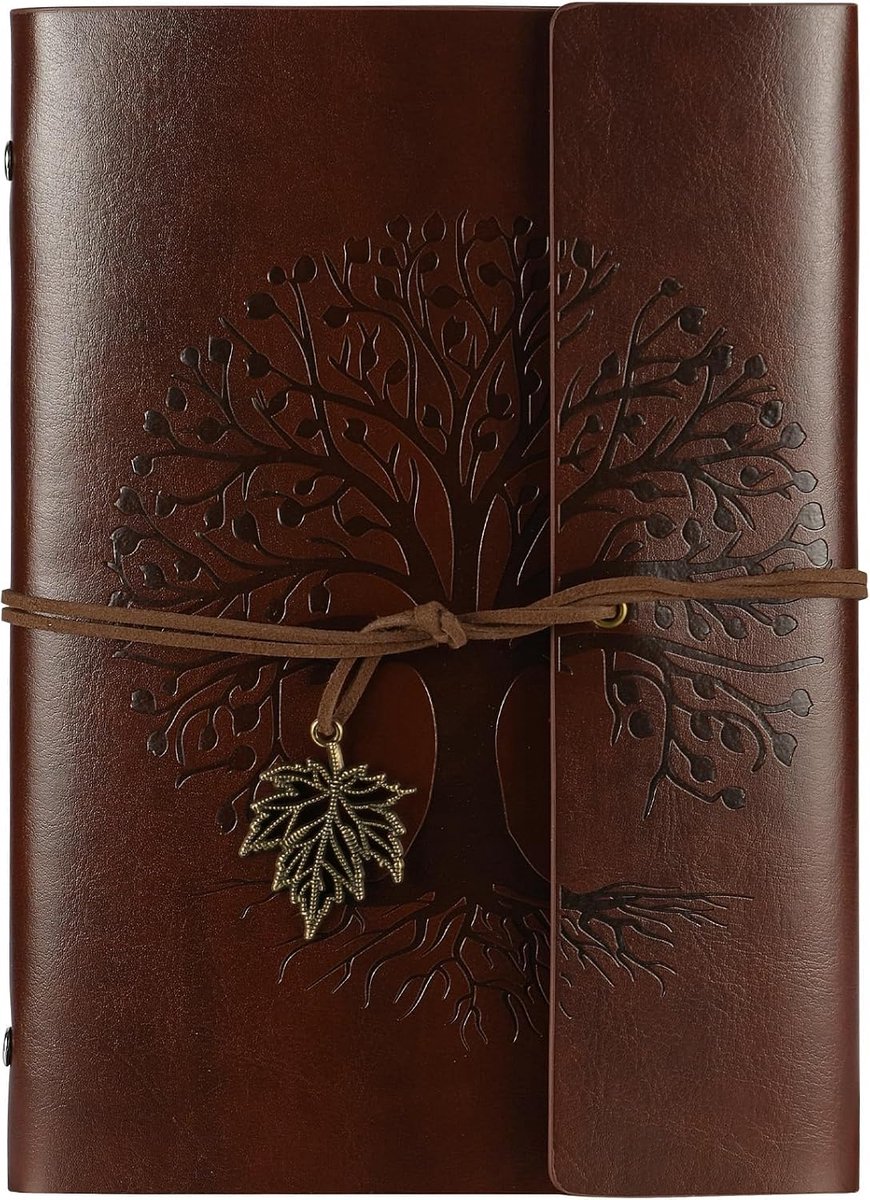 Lederen Notitieboek A5, Navulbaar Reisdagboek, Vintage Lederen Boek, Gelinieerd Dagboek, Ringband Dagboek, Retro Dagboek voor Ontwerpen, Schetsen en Herinneringen