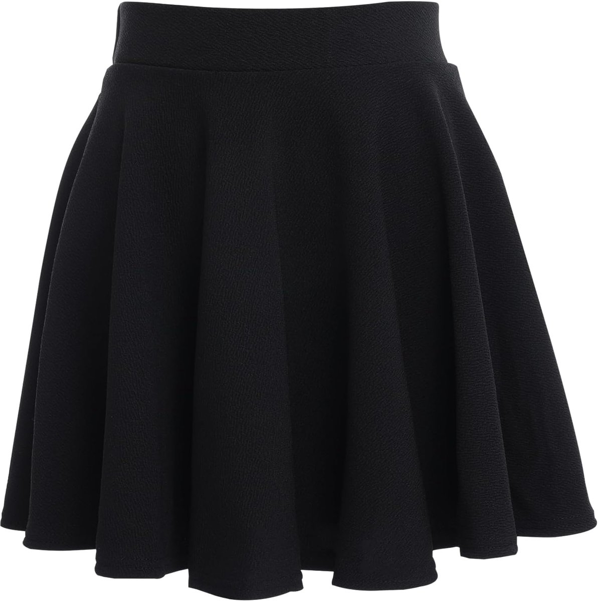 Minirok voor meisjes, elastische taille, casual, uitlopend, eenvoudig, geplooide skaterrok