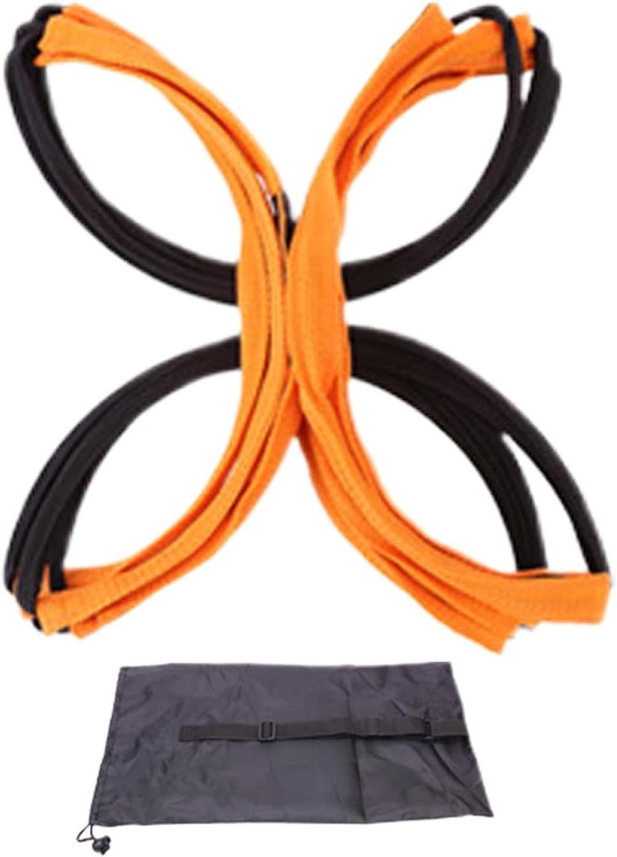 Agility Speed Ladder - Trainingsladder Coördinatie - Sporttraining Verbeteren - Verstelbare Sporten - 42 x 42 x 42 cm - Geel