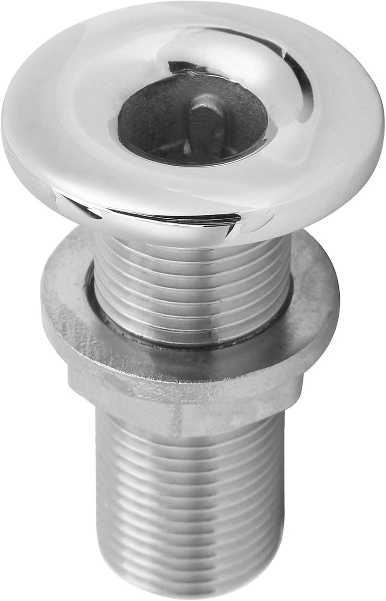 Boot Door de Romp Afvoer Roestvrij Staal Door De Romp Fitting Connector Boot Korte Recht Door De Romp Uitlaat Verbinding voor Boten Jacht Slang(MJS022-1/2〃)
