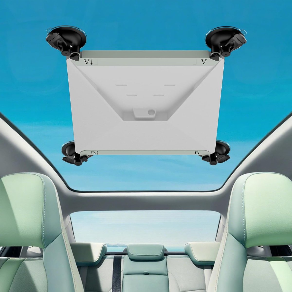 Starlink Mini zuignap mount - duurzaam koolstofstaal auto zonnedak body mechanicals met anti-slip pads - sterk zuigontwerp voor stabiel satellietsignaal in campers, boten (lichtgroen)