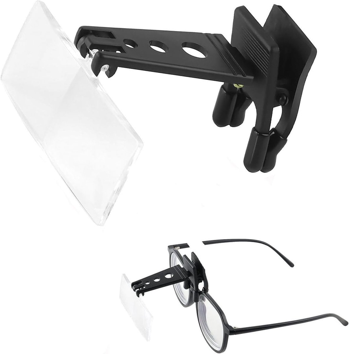 Loep voor bril, 1,5X 2,5X 3,5X vergrootglas bril, brillenlupe, flip brillenlupe, opzetloep, brillenlupe, leesbril, clip, omhoog klapbaar voor het repareren van sieradenhorloges