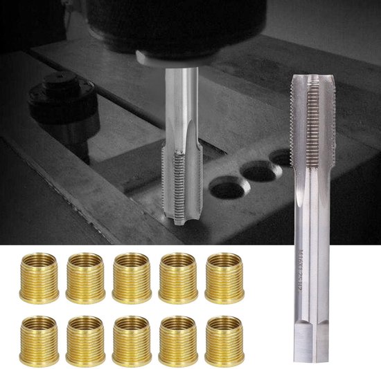 Inzetstukken met schroefdraad, professioneel M16x1.25 Tap Standaardmaten Gegalvaniseerd Hoog rendement voor bougies met schroefdraad van 14 mm x 1,25 mm — afbeelding 3