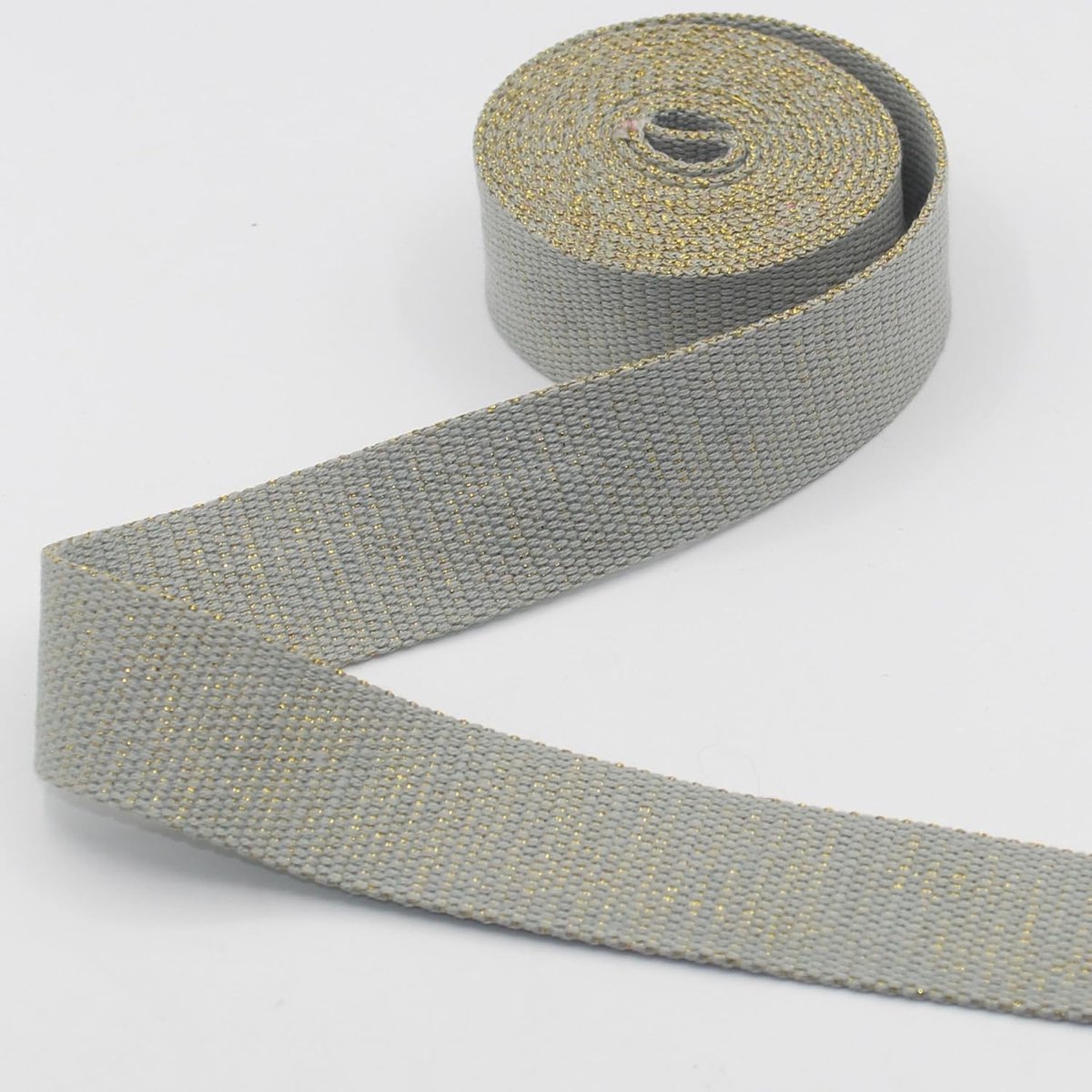 5 m gouden riem zwaar zwaar katoen grijs (49) 3 cm