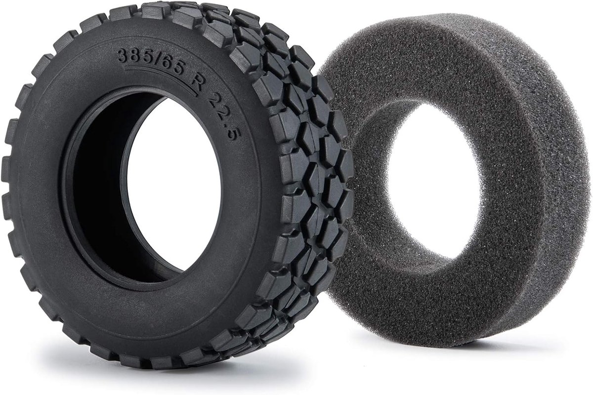 Set van 2 metalen voorwielvelgen met rubberen banden voor 1/14 RC Tamiya Tractor Climbing Trailer Auto
