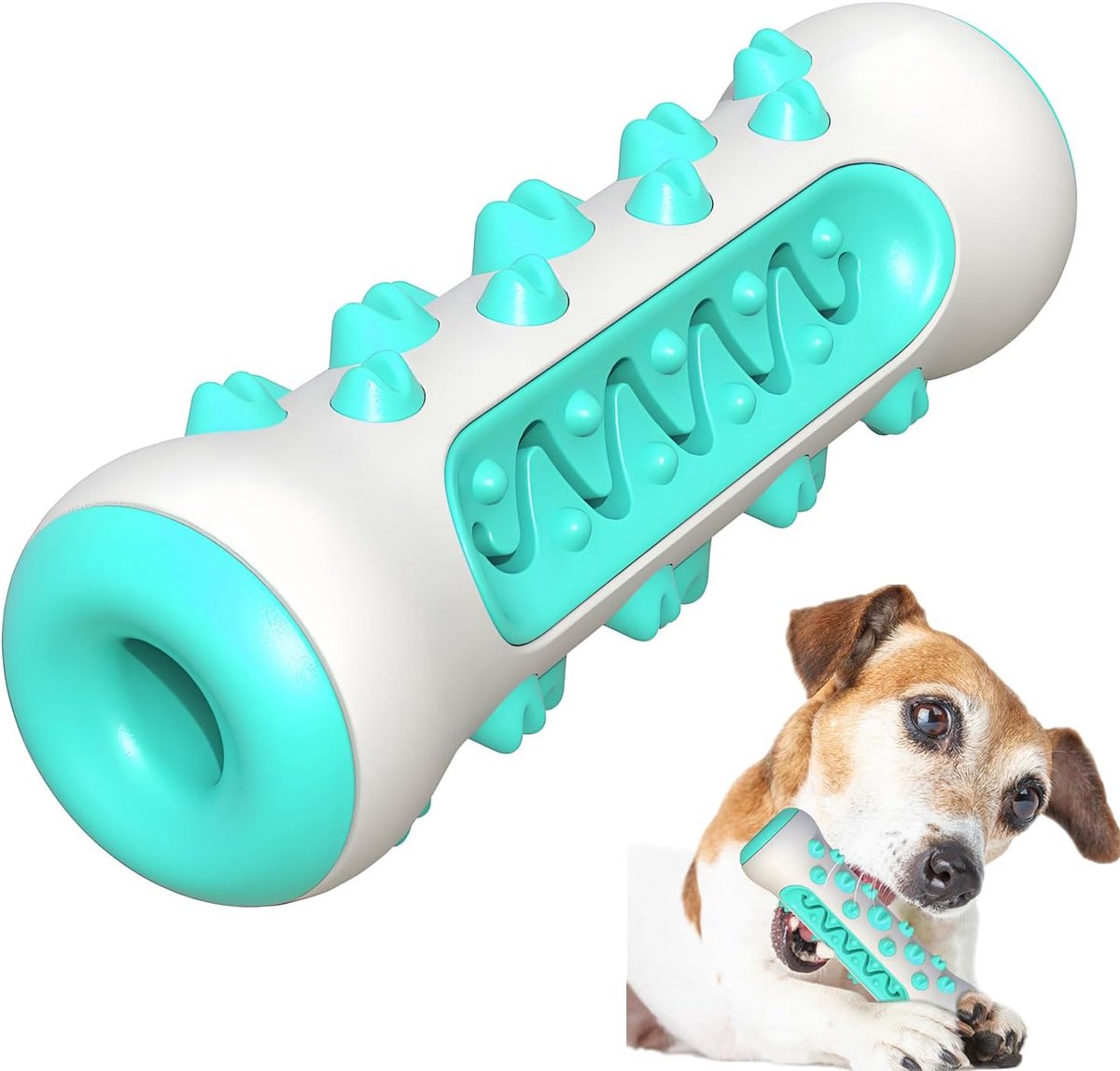 Kauwspeelgoed voor honden, puppy's - hondenspeelgoed voor honden - om te borstelen en kauwen - klein, medium en groot (botten blauw)
