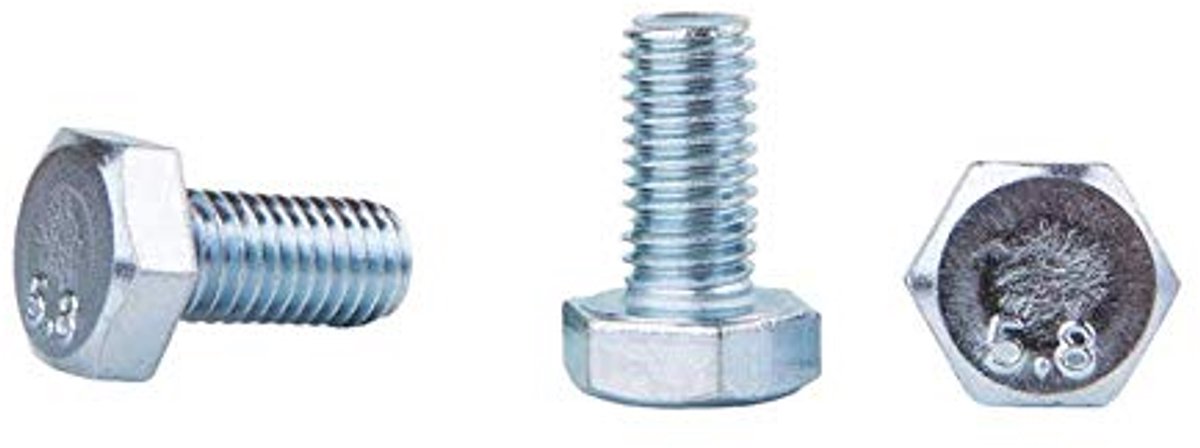 (Pack van 30 stuks) DIN 933 verzinkt stalen zeskantschroeven M10 x 20 mm, zeskantbouten, volledig schroefdraad, zeskantkop (30, M10 x 20 mm)