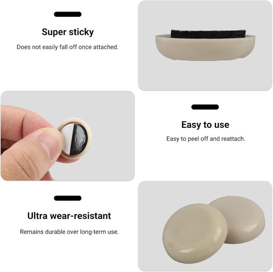 Glijders voor keukenapparaten, 24 stuks, 22 mm, praktische wielen voor heteluchtfriteuses, broodmachines, mixers en andere apparaten, ruimtebesparend en geluidsabsorberend, rollen voor — afbeelding 5