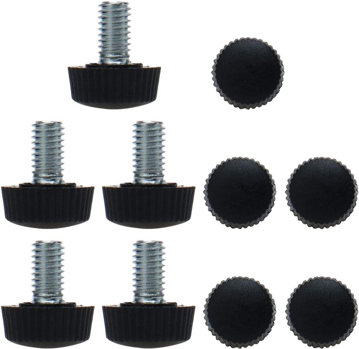 sourcing map 2 stuks Nivelleringsvoetjes M6 x 10 x 16 mm verstelbare bescherming voor stoelpoot DE M6 x 10 x 16mm 10 stuks.