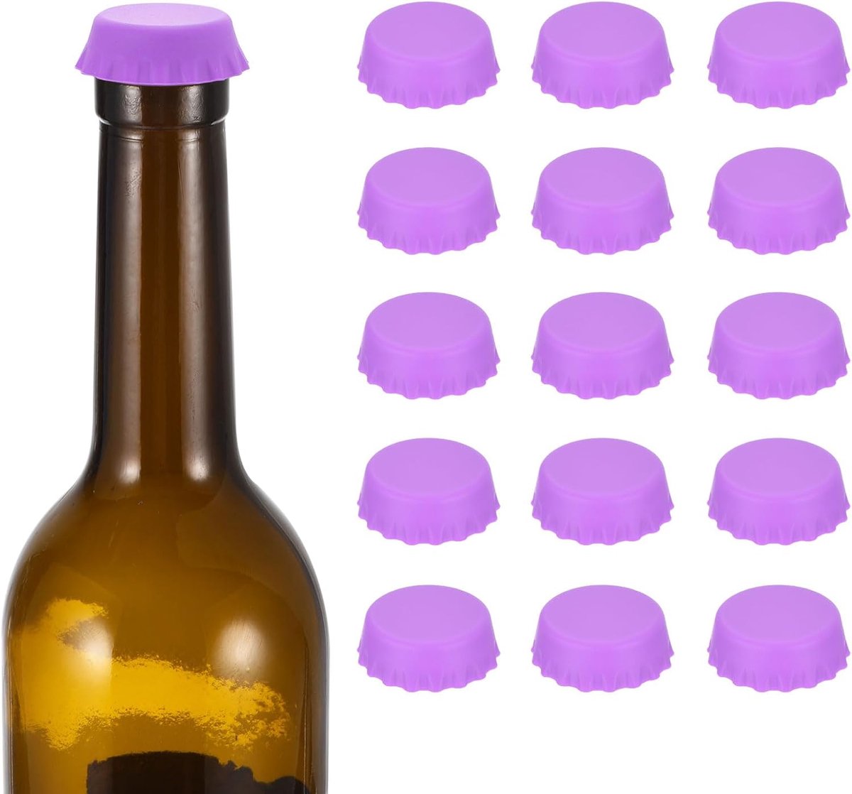 18 Stuks Herbruikbare Waterdichte Siliconen Bierstoppers Paars Rubber Bordeaux Stoppen voor Feesten Keuken Accessoires Dranken Opslag Apparatuur