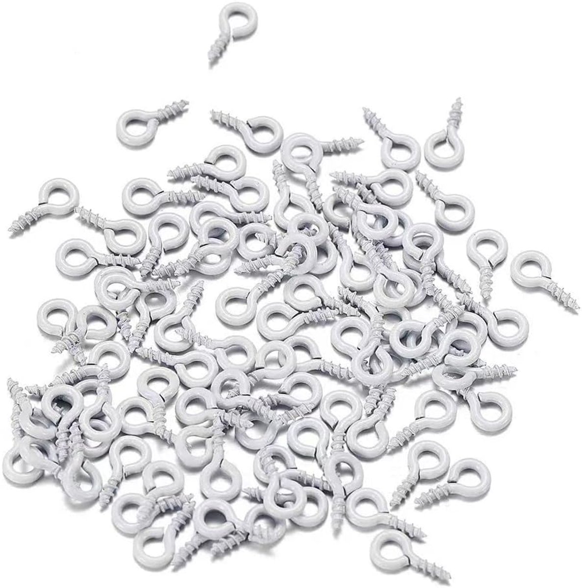200 stuks gekleurde lak-schaapogenschroeven, schroefogen, oogschroeven, kleine oogspelden, ringschroef voor doe-het-zelf kunst, sieraden, kleine versieringsartikelen, ambachtelijke projecten,