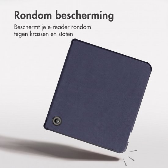 iMoshion Ereader Cover / Hoesje Geschikt voor Kobo Libra Colour - iMoshion Origami Bookcase e-reader - Donkerblauw van iMoshion — afbeelding 4