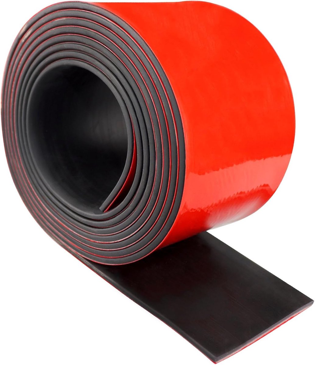 Rubberen rol, zelfklevende neopreenfolie, antislipmat, rubberen mat, anti-trillingen voor geluidsisolatie, vloerafdichting (100 mm x 3 mm x 12 m)
