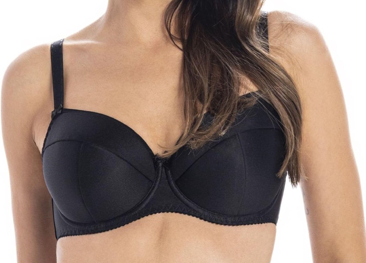 Gladde Voorgevormde Beugel-BH voor Dames, Gladde Gewatteerde BH met Fijne Cups, Verstelbare Bandjes, Elegante Pasvorm en Dagelijks Comfort
