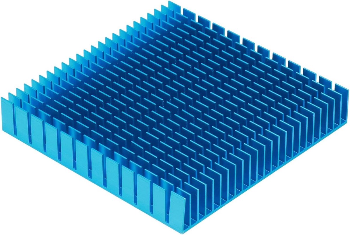 2 Stuks Aluminium Koelvinnen Warmte Radiator Laptop PC CPU PCB Geheugen Koelvin Straling Verdrijven 120mm X 120mm X 20mm(blauw)