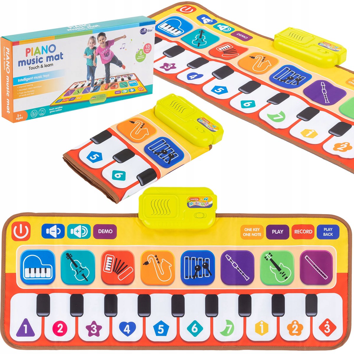 Interactieve muzikale speelmat met pianogeluiden