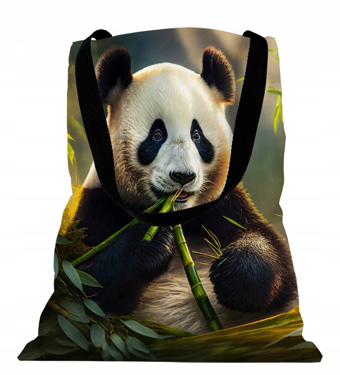 Draagbare Pandentas met Bamboe Print - 35x43cm