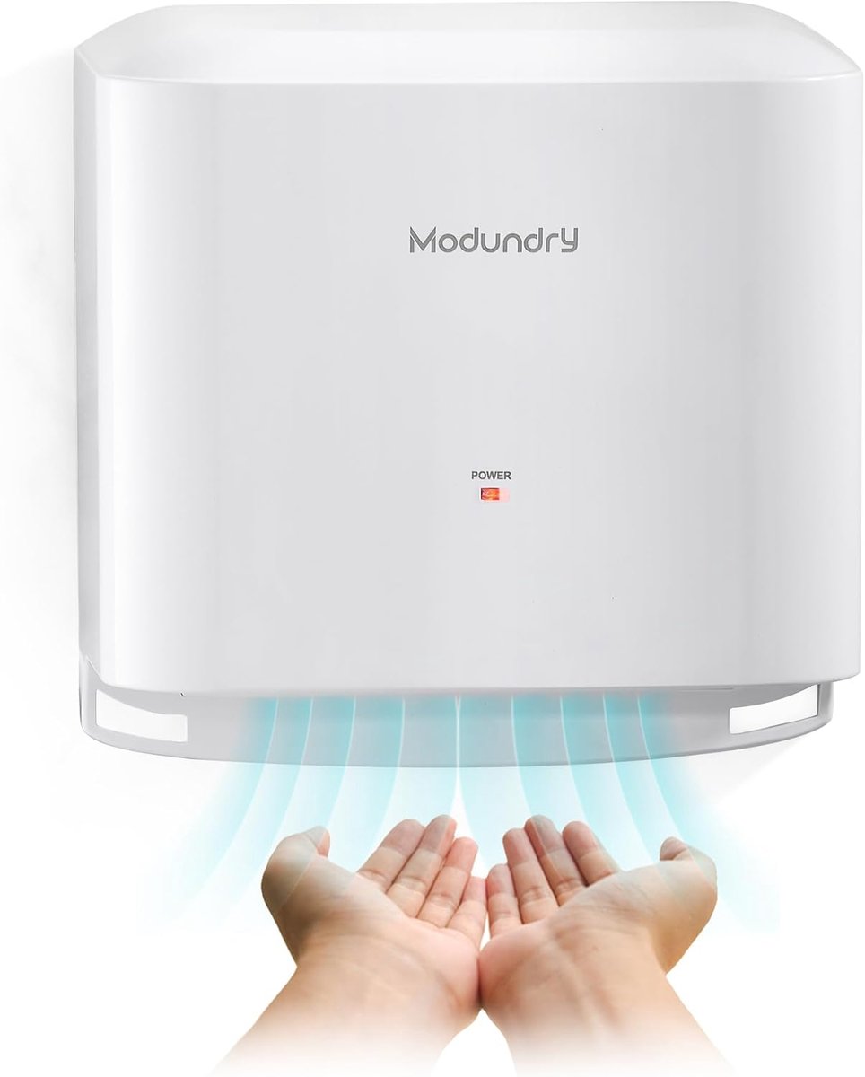 Automatic Electric Hand Dryer for Wall Mounting, Compact Hand Dryer for Commercial and Home Use (White) - ShopVlot