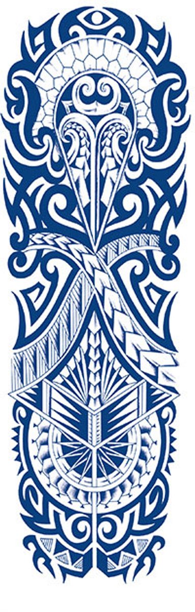 Tijdelijke sleeve tattoo maori tribal 2 weken