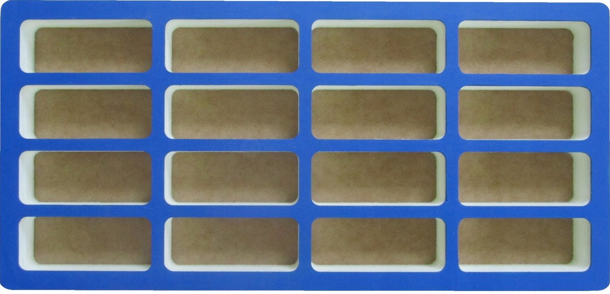 Houten Autootjes Display Plank voor 16 Hot Wheels - Blauw