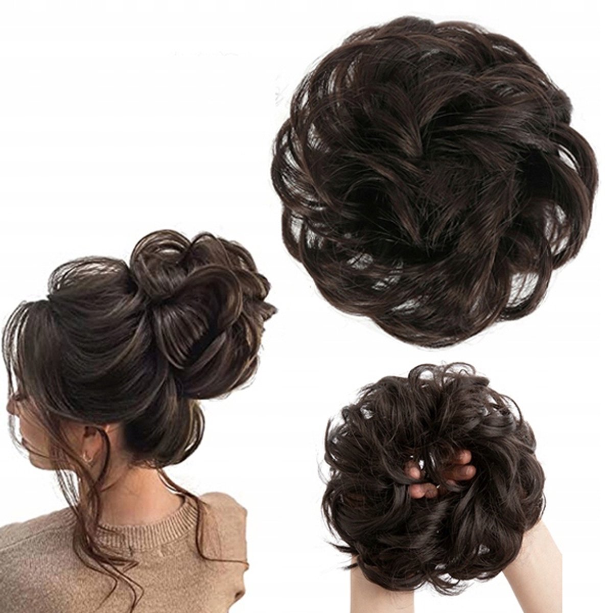 Dichte Synthetische Haarstukken met Elastiek voor Vrouwen