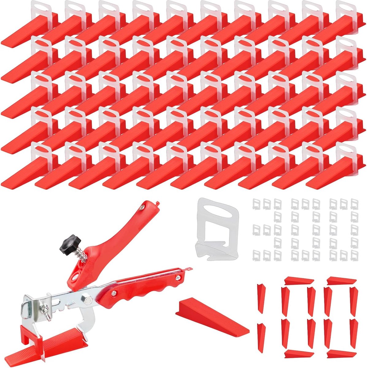 Tegel Nivelingsysteem 400pcs - 3mm Tegelafstandhouders - Herbruikbare Wiggen - Eenvoudige tegelinstallatie - SnelShoppen